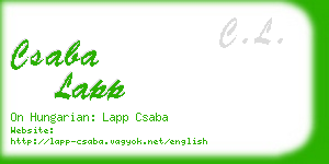 csaba lapp business card